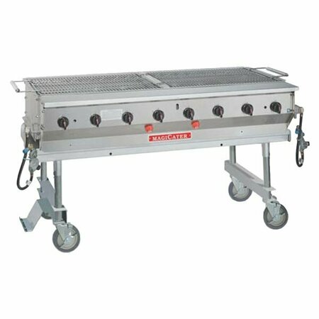 MAGIKITCHN LPAGA-60-SS Stainless Steel MagiCater 60in Portable Outdoor Grill 554LPAGA60SS